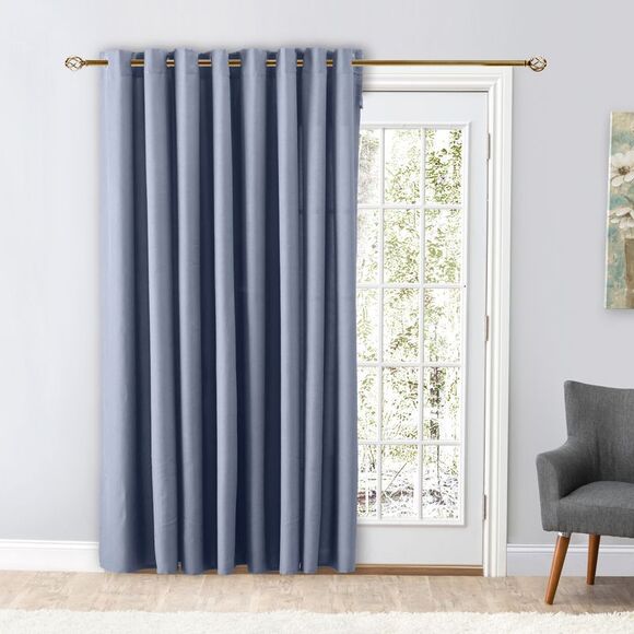Ricardo Glasgow Grommet Patio Panel w/Wand 112x84 Cornflowers Blue